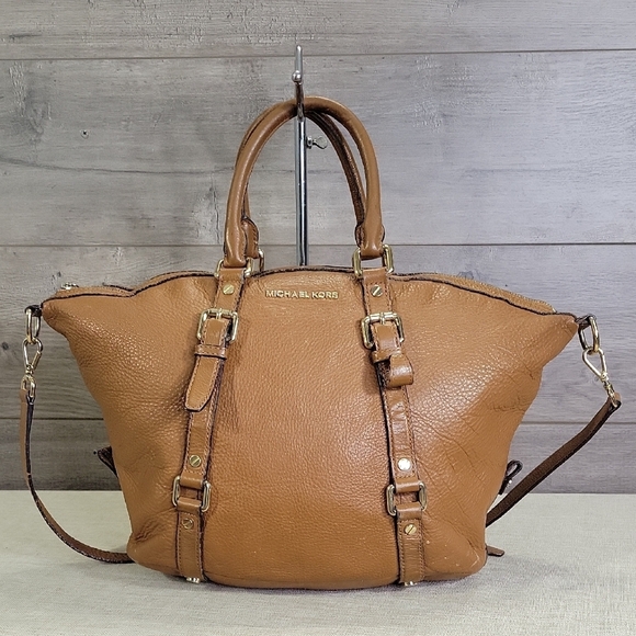 Michael Kors Handbags - Michael Kors Brown Leather Satchel Shoulder Bag Hobo Tote
